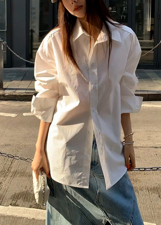 Patchwork Pan Original Peter Lace Shirt Collar White Button