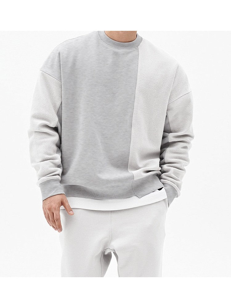 Loose Round Neck Pure Color Men's Versatile Sweater AD995