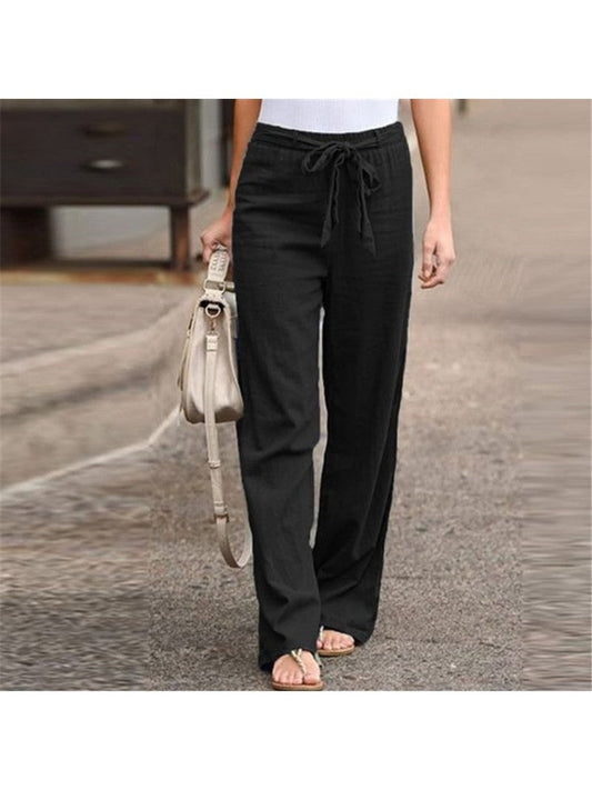 Casual Solid Straight Leg Pants For Women WW116