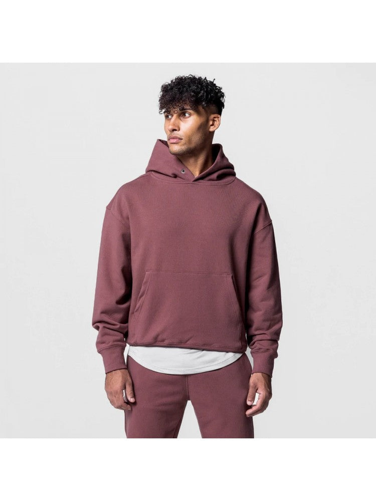 Solid Loose Pocket Hooded Tops For Men ZN93