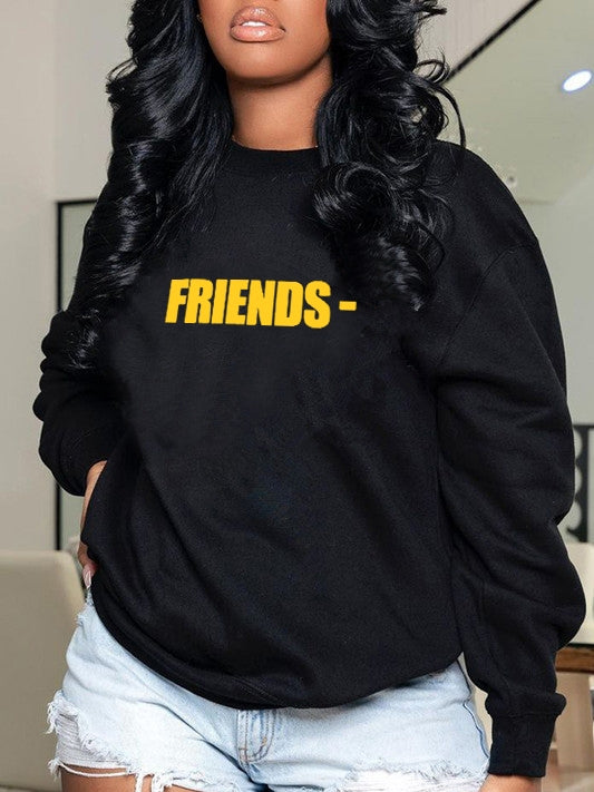 Sweat-shirt ras du cou ample et décontracté ZN153