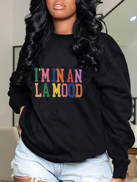 Lockere Damen Sweatshirts mit Rundhalsausschnitt und Buchstabendruck ZN100