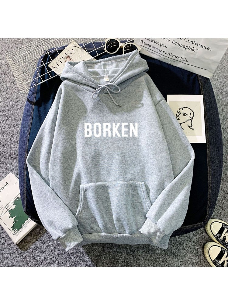 Casual Hooded Letter Printing Women's Sweatshirts PY30