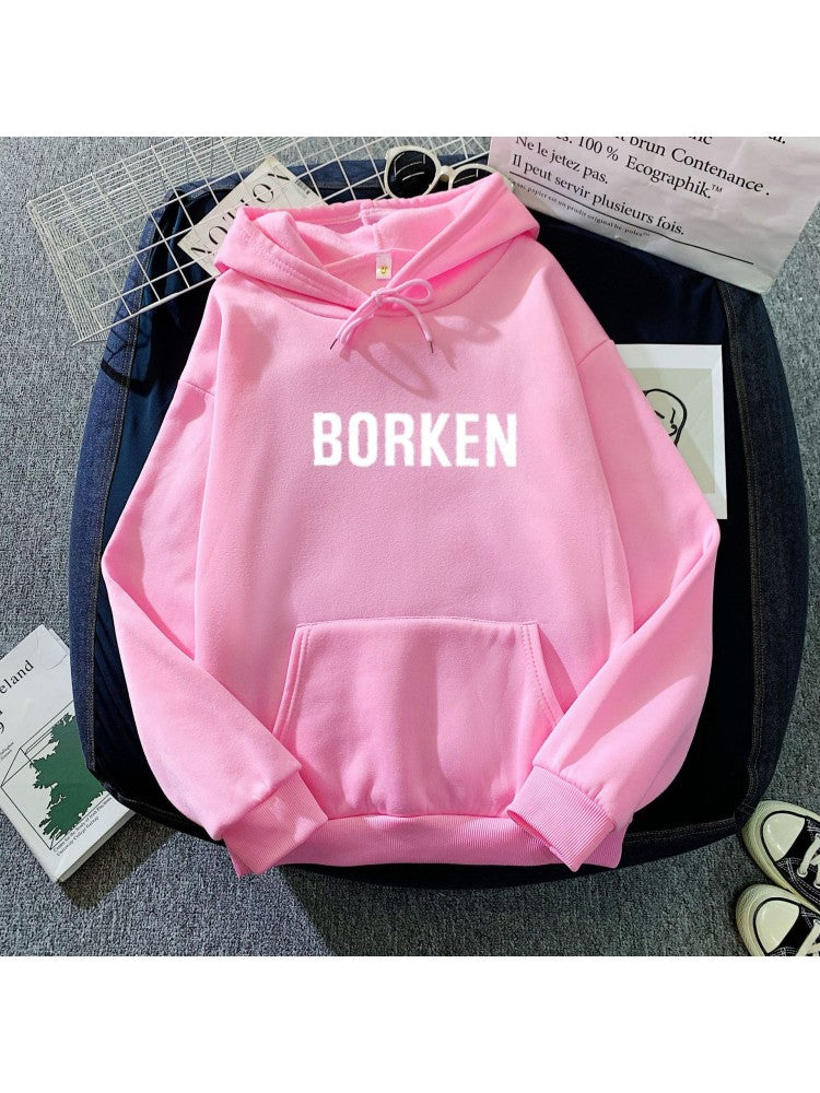 Casual Hooded Letter Printing Women's Sweatshirts PY30