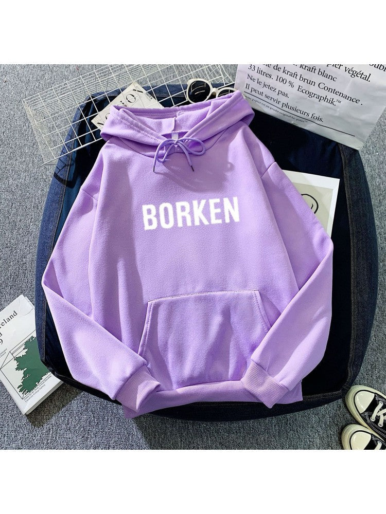 Casual Hooded Letter Printing Women's Sweatshirts PY30