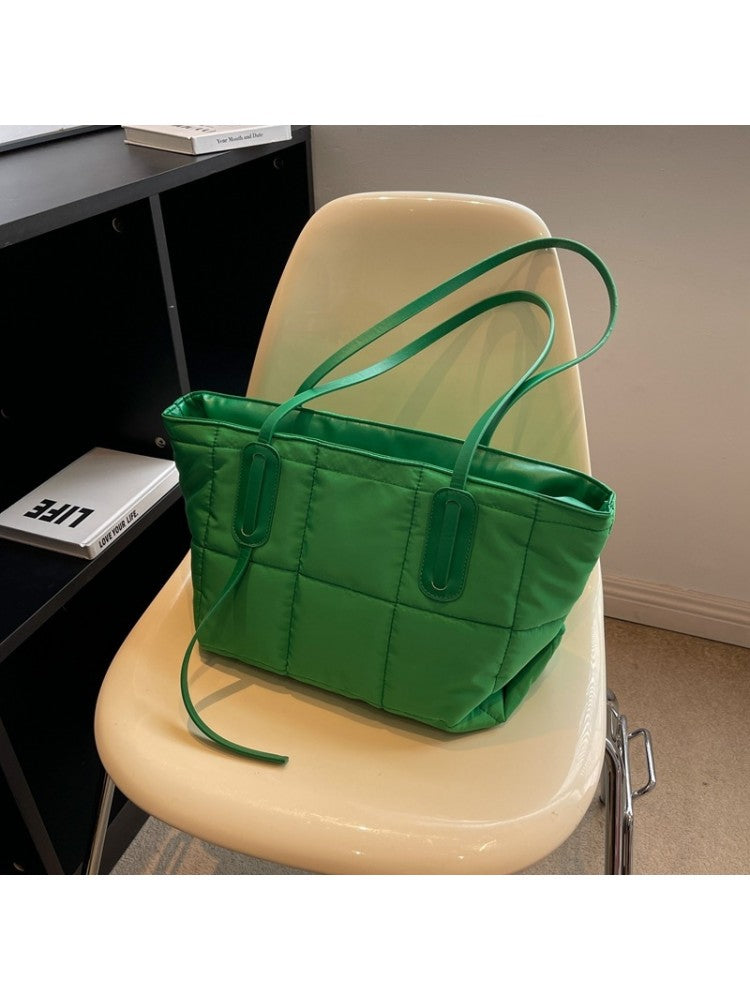 Women Pure Color Shoulder Nylon Tote Bags PY148