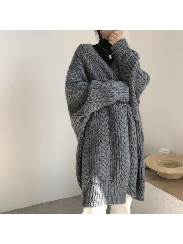 Cozy Plain Long Cardigan Sweater Coats AD936