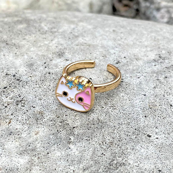 Kawaii Cat Opening Ring