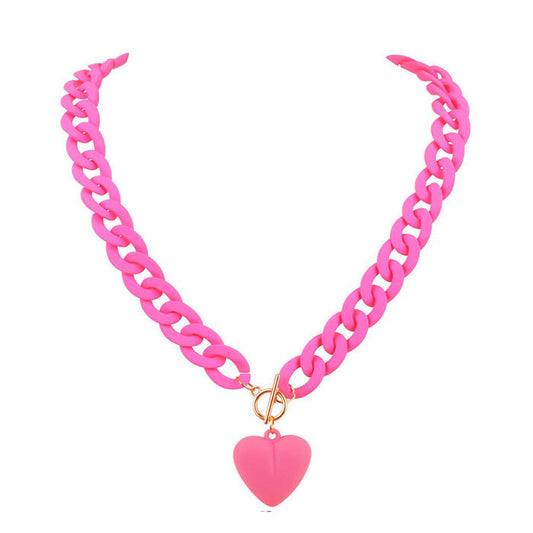 Collier chaîne coeur