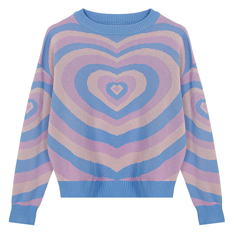 Purple Heart Spread Sweater
