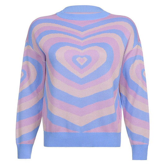 Purple Heart Spread Sweater