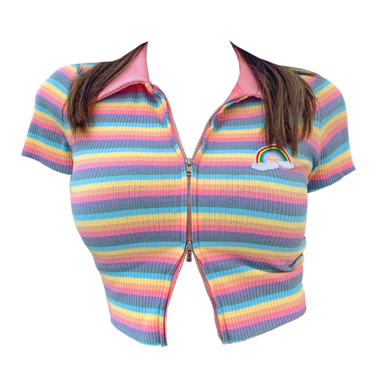 Rainbow Zip Top