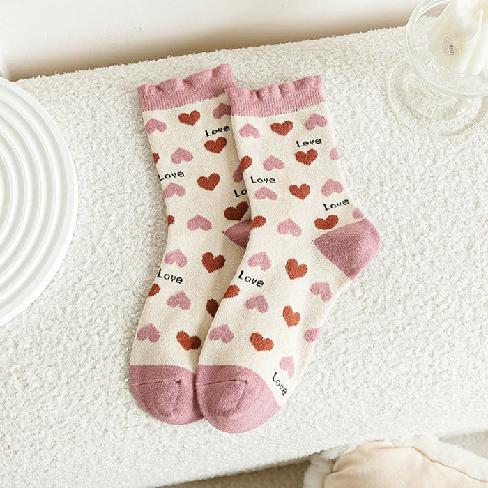 Sweet Pink Floral Socks