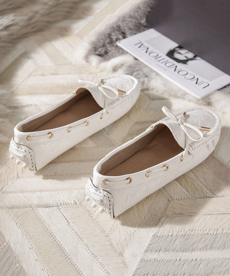 Faux Leather Comfortable Pink Loafers Penny Splicing