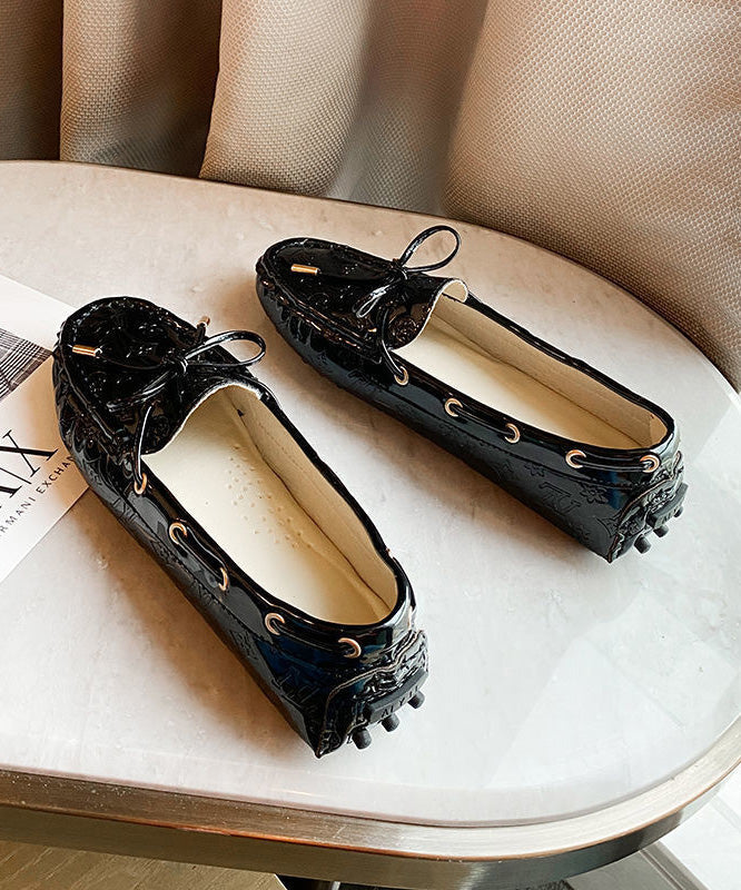 Faux Leather Comfortable Pink Loafers Penny Splicing