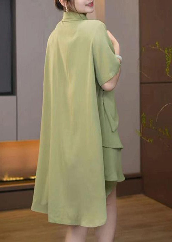 Green Size Summer Oversized Fruit Set Plus Patchwork Two-Piece