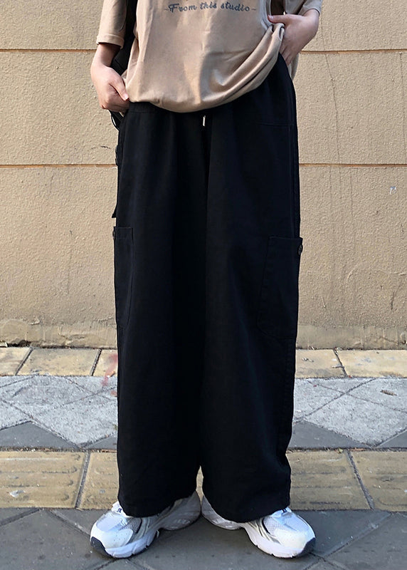 Men Pants Cotton Summer Plus Solid Pockets Size Khaki