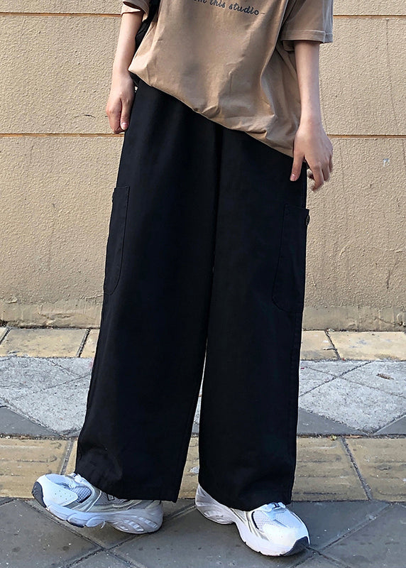 Men Pants Cotton Summer Plus Solid Pockets Size Khaki