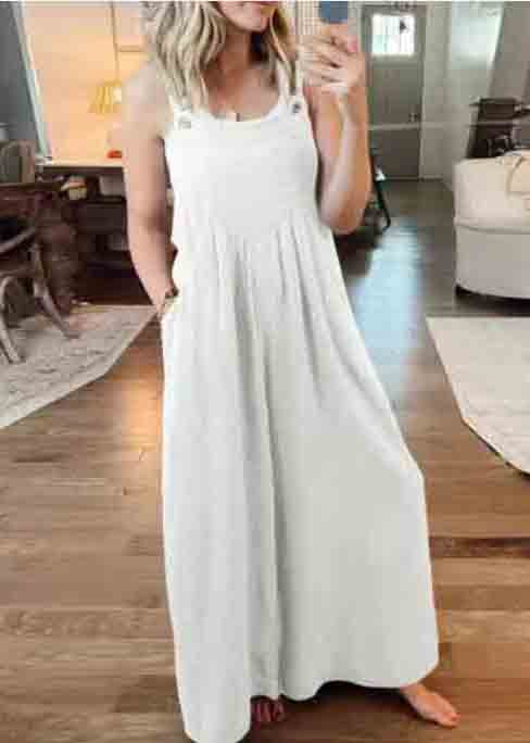 Overalls Summer Oversized Plus Size Linen Jumpsuits Wrinkled