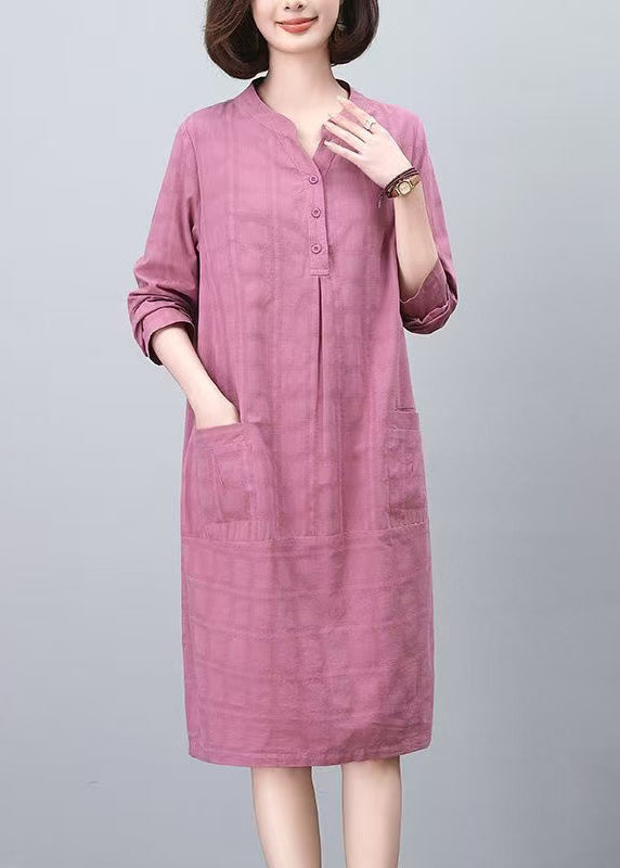 Dresses Purple Plus Day Cotton Size Spring Jacquard