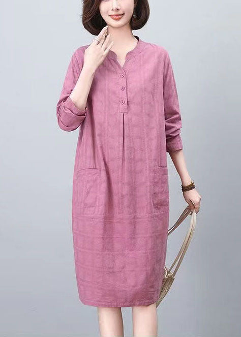 Dresses Purple Plus Day Cotton Size Spring Jacquard
