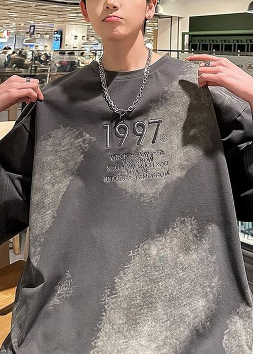 Dye Plus Embroideried Tie Cotton Half T White Size Men Shirts