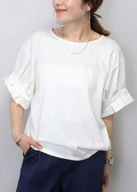 Size Oversized Tanks Cotton White Plus Summer