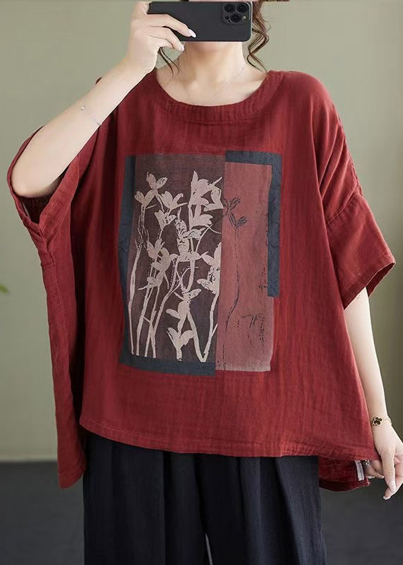 Design High Blouses Print Cotton White Plus Size Low Bracelet