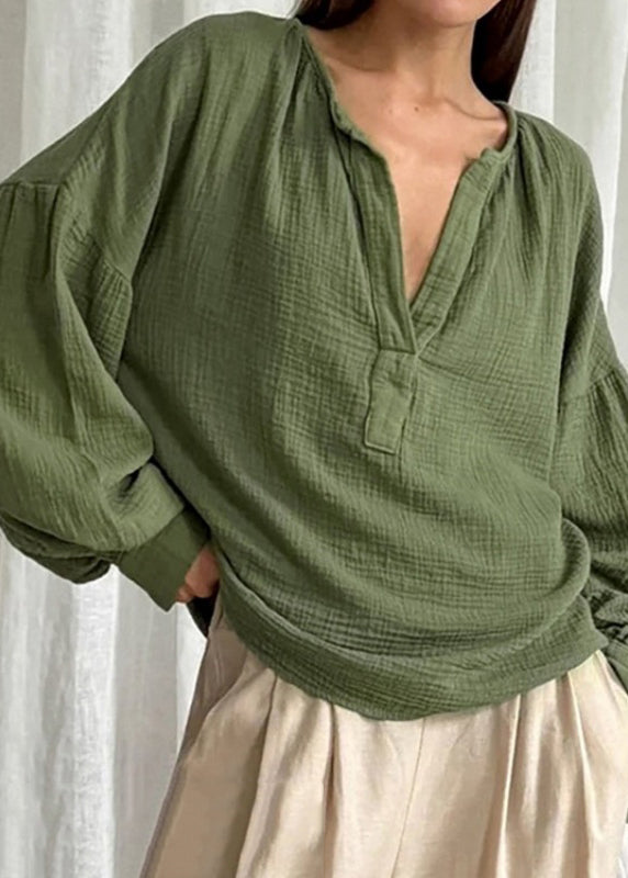 Plus V Neck Shirts White Cotton Patchwork Fall T Size