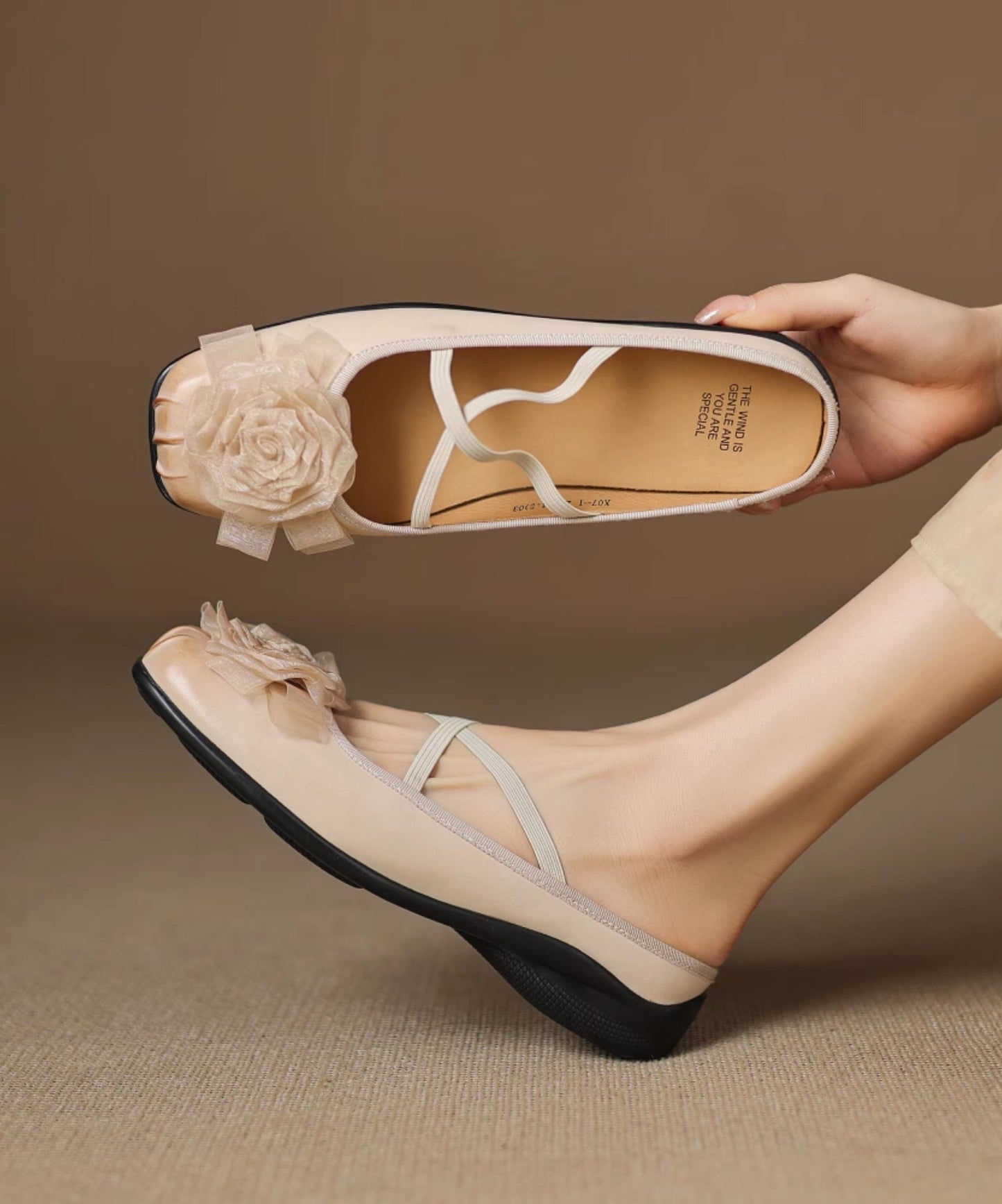 Purple Cowhide Leather Slide Floral Sandals Splicing