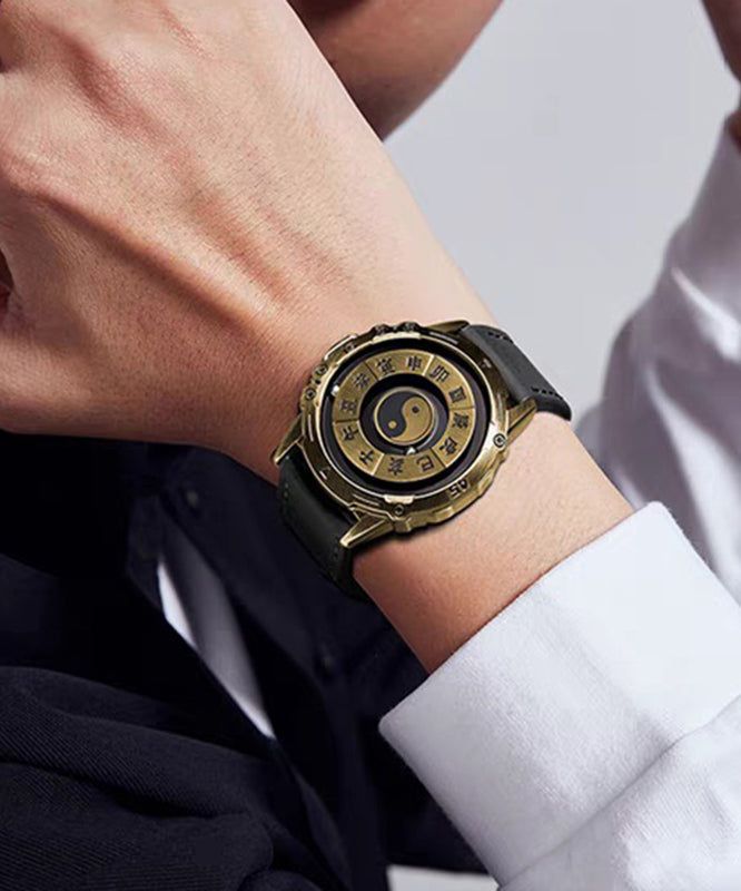 Eight-Diagram-Shaped Steel Appetizer Black Retro Stainless