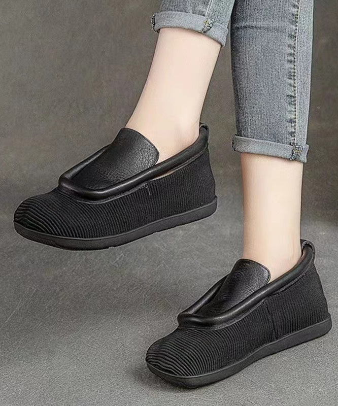 Retro Casual Versatile And Comfortable Cowhide Flat Shoes CZ1017