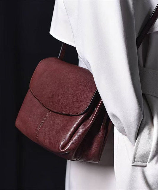 Bag Messenger Retro Leather Fabric CrossBody Chocolate