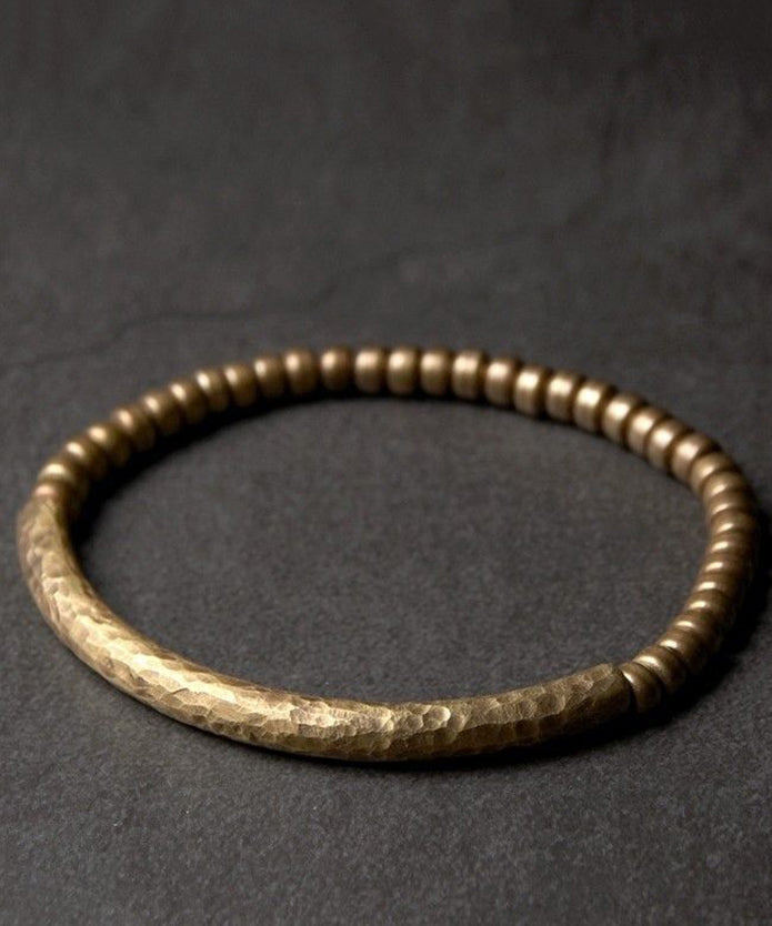 Bead Patchwork Bracelet Gold Copper Retro Men