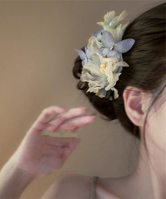 Floral Multicolor Hairpin Butterfly Retro Tulle Pearl