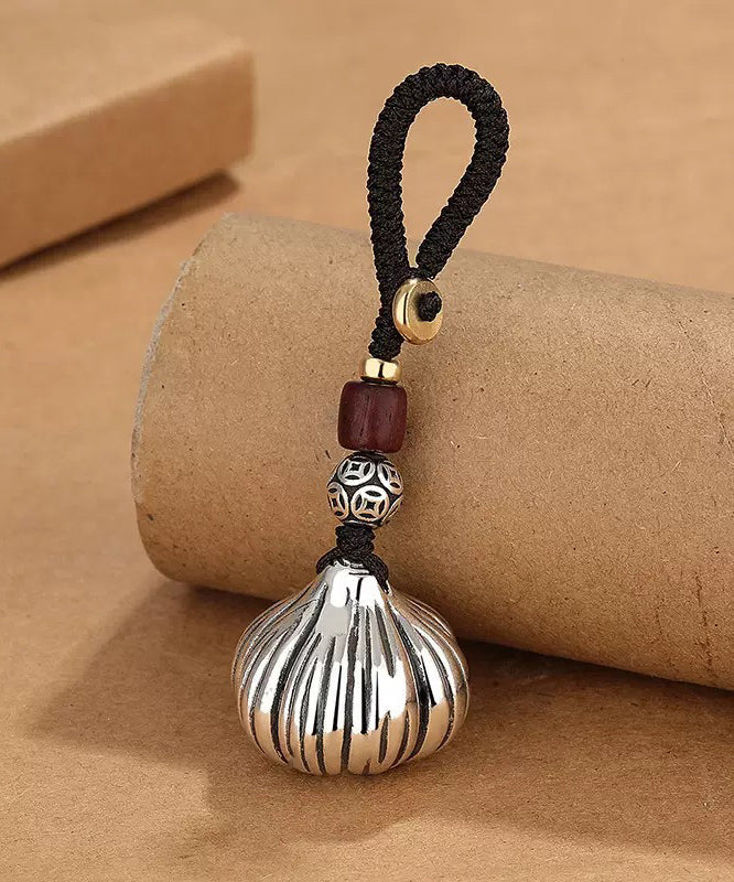 Garlic Retro Auspicious Silk Chains Cloud Silver Phone Sterling