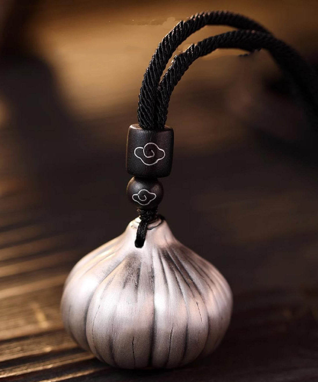 Garlic Retro Auspicious Silk Chains Cloud Silver Phone Sterling