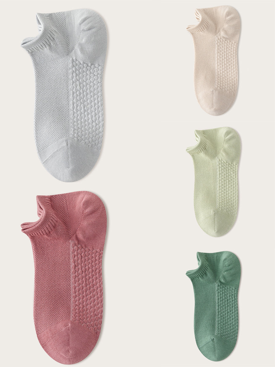 Pairs Socks Pure Cotton 5 Color Women Casual