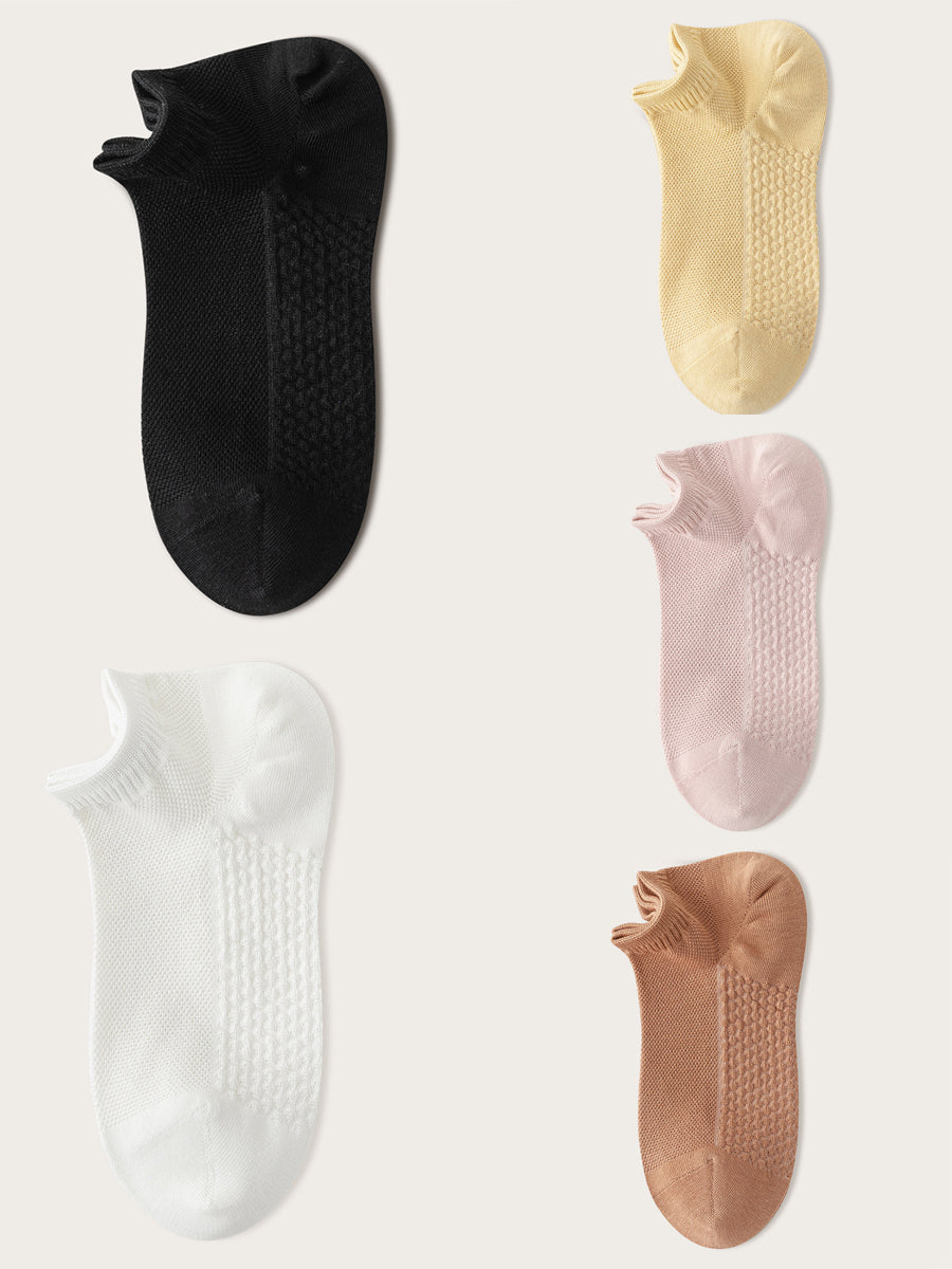 Pairs Socks Pure Cotton 5 Color Women Casual