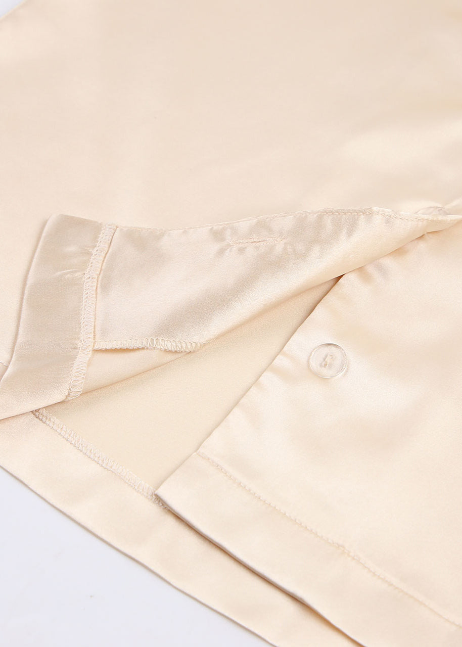 Piece Sexy Elastic Skirts Ice Shorts Three Apricot Waist Silk