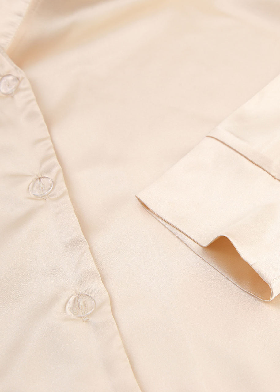 Piece Sexy Elastic Skirts Ice Shorts Three Apricot Waist Silk