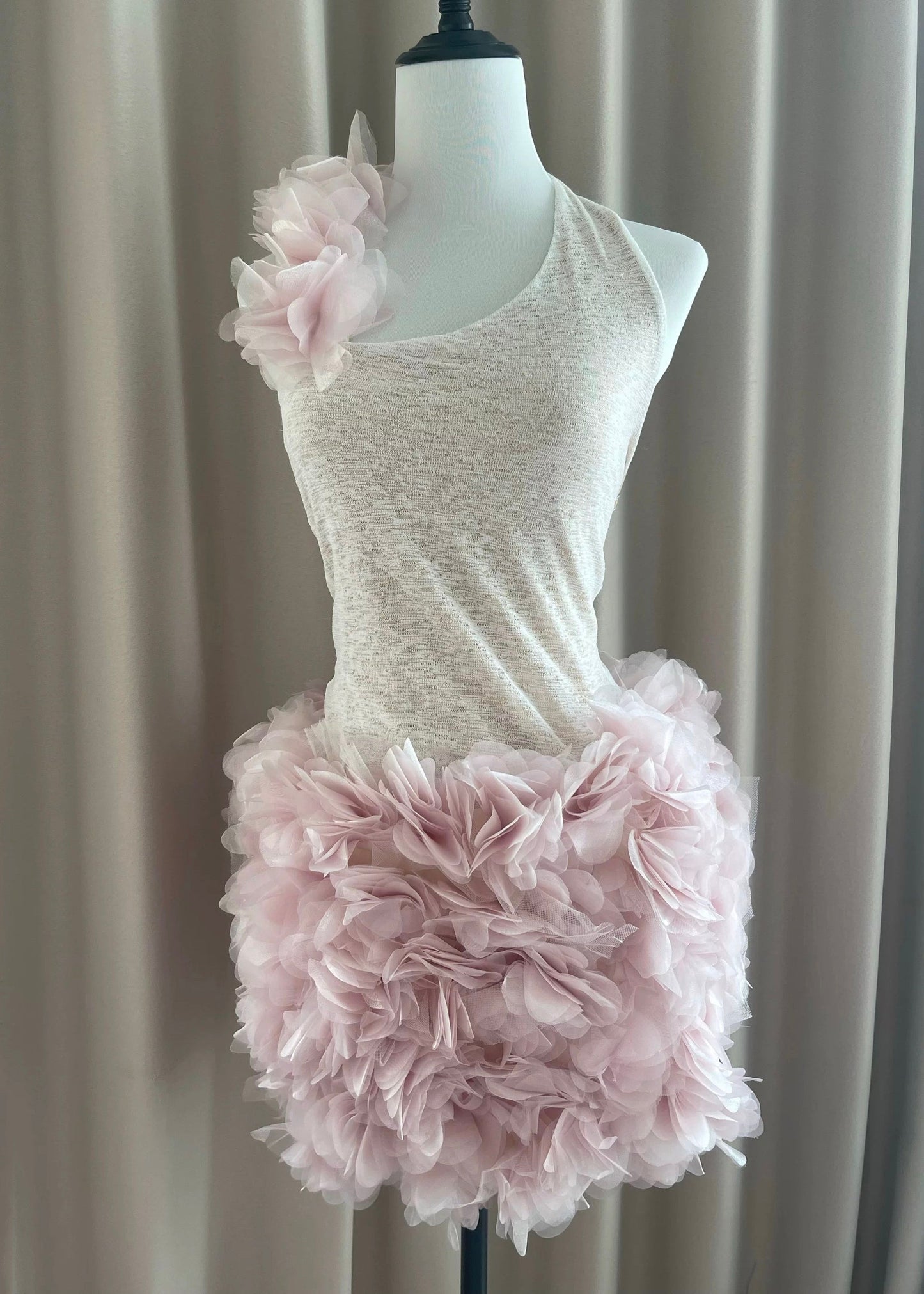 Pieces Set Patchwork Two Backless Floral Tulle Sexy Sleeveless