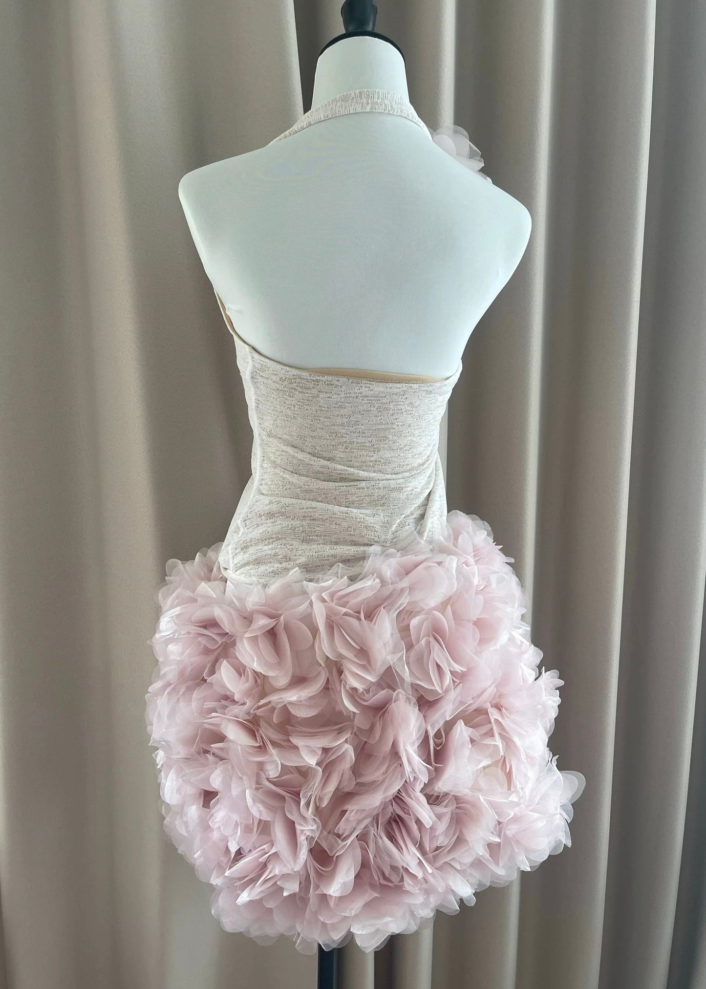 Pieces Set Patchwork Two Backless Floral Tulle Sexy Sleeveless