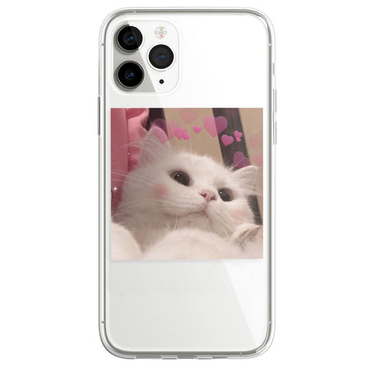 Coque de téléphone à motif de chat kawaii