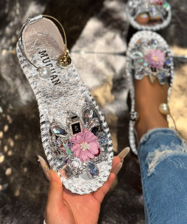 Fashion Zircon Best Floral Silver Walking For Splicing Sandals
