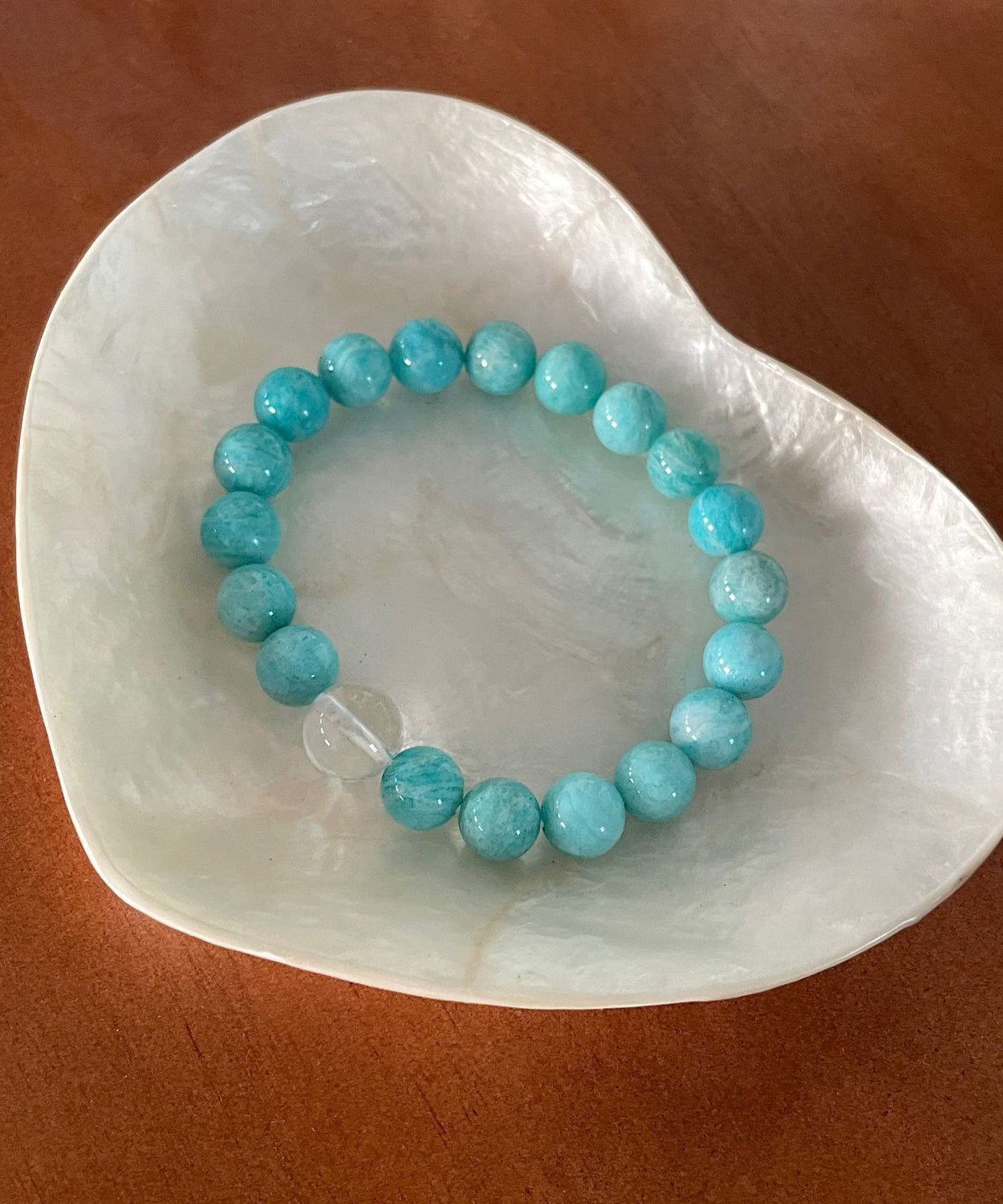 Simple Amazonite Beads Blue Bracelet