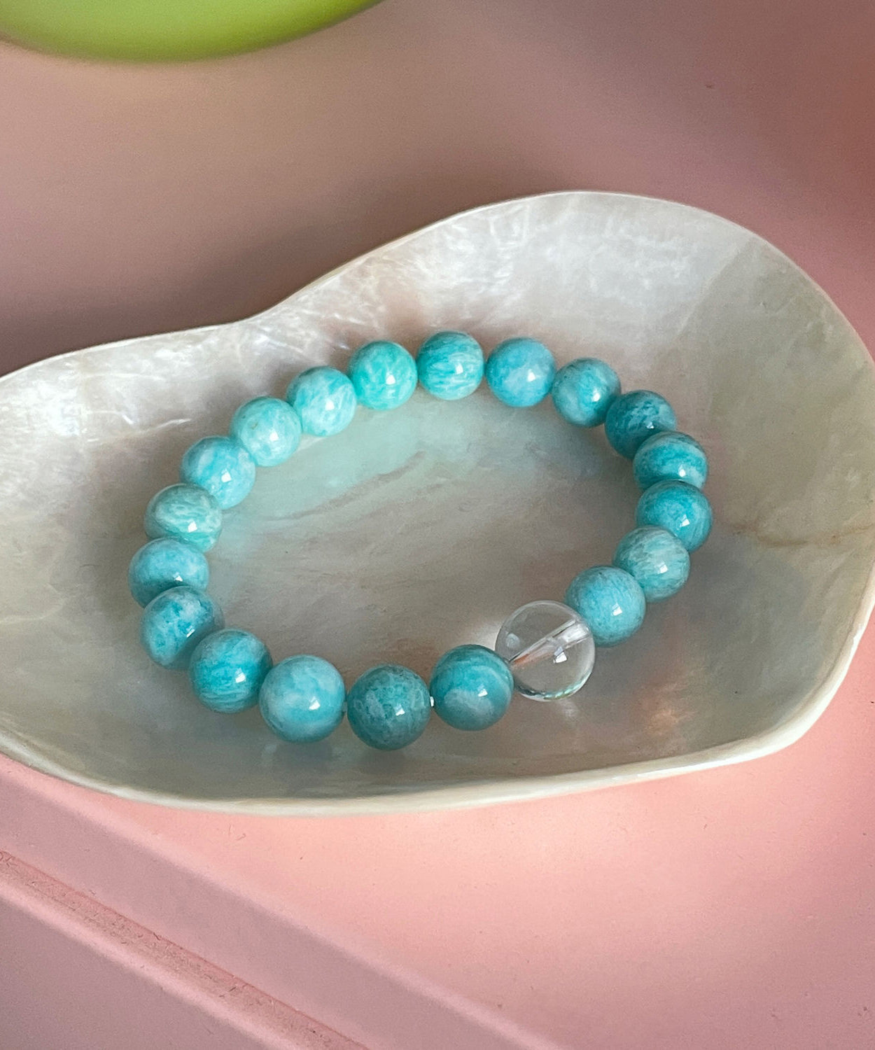 Simple Amazonite Beads Blue Bracelet