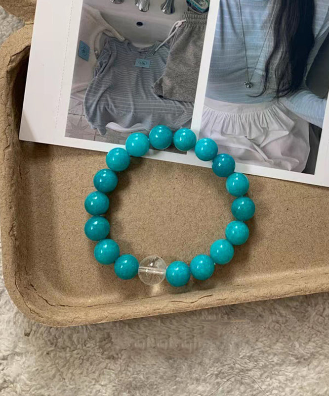Simple Amazonite Beads Blue Bracelet