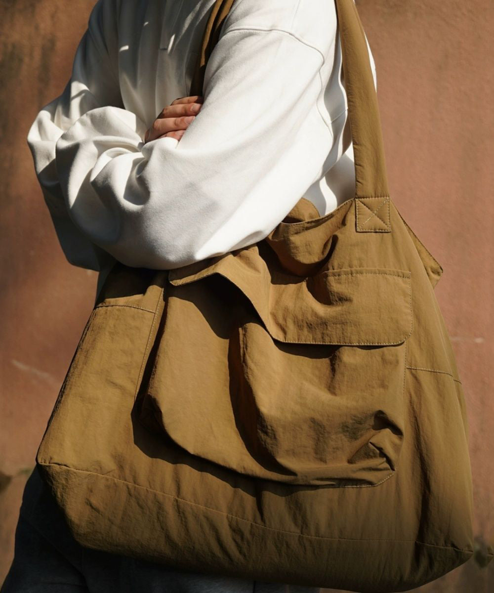 Capacity Large Grayish Green Bag Handbag Satchel Simple