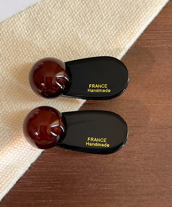 Green Acrylic Alloy Ball Simple Hairpin